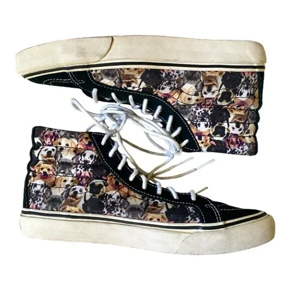 Vans Shoes Vans X Aspca Sk8 High Top Dog Pattern Sneakers Unisex Mens 65 Womens 8 Poshmark